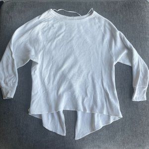 Free People / We the Free White Waffle Knit Sweater (Size XS)